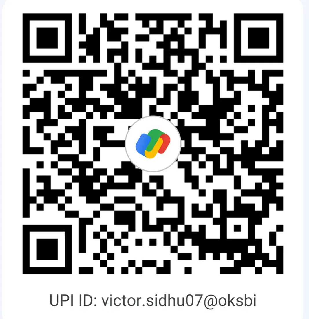 GPay payment QR code for Victor Masih