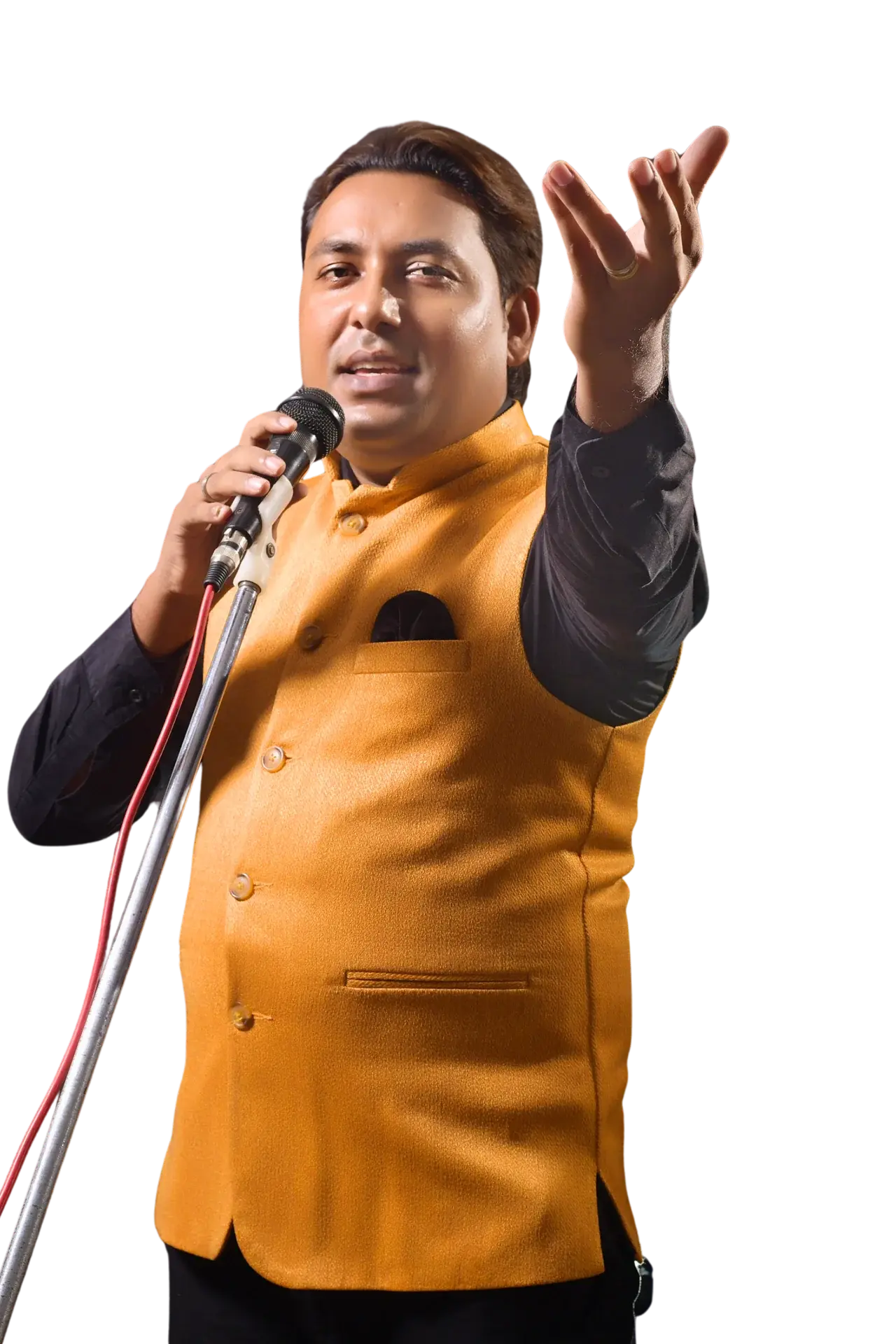 Pastor Victor M. Sidhu playing an acoustic guitar